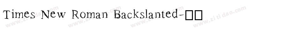 Times New Roman Backslanted字体转换